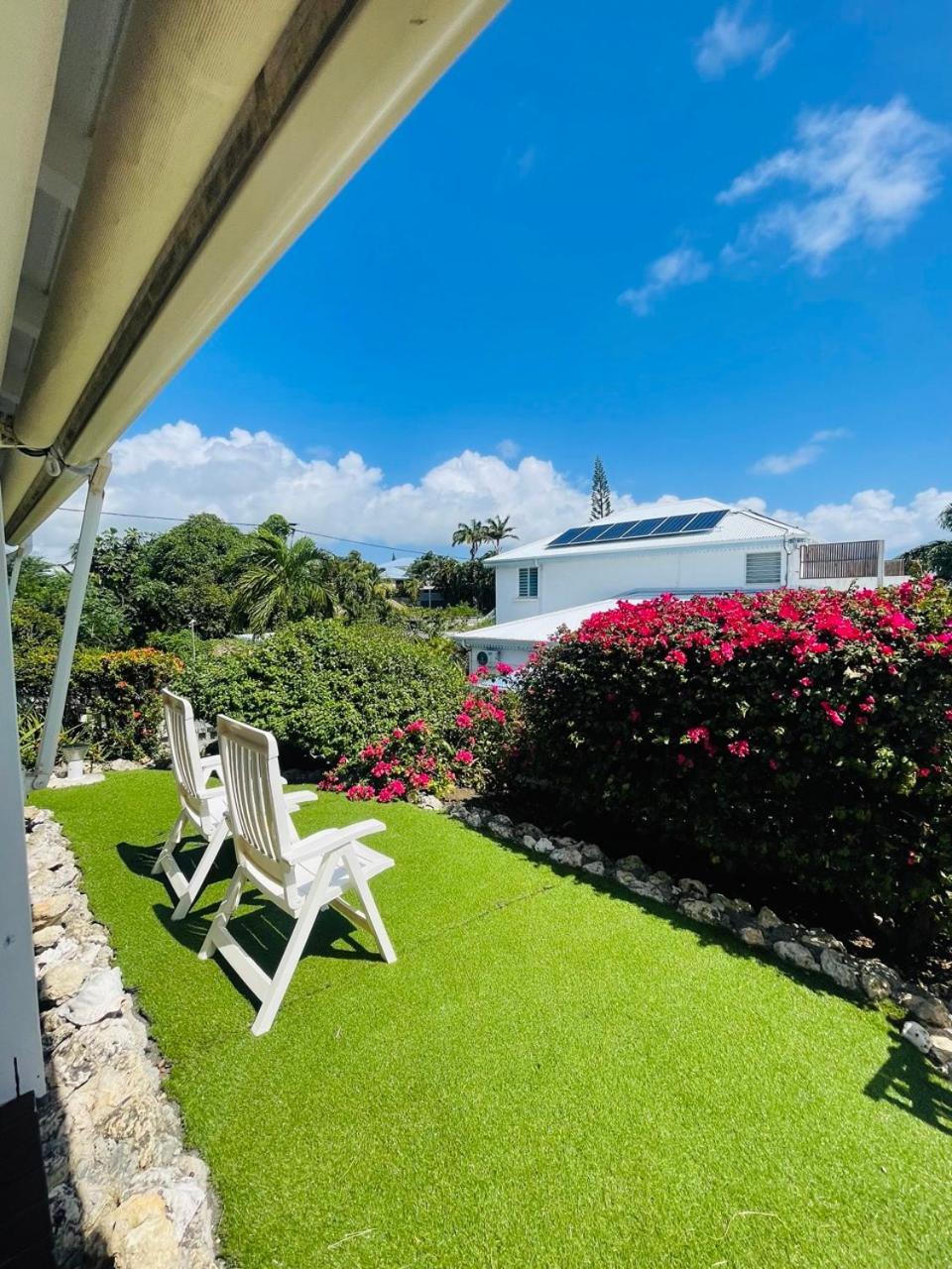 L'hibiscus T2, plage privée, terrasse, barbecue Saint-Francois  Esterno foto