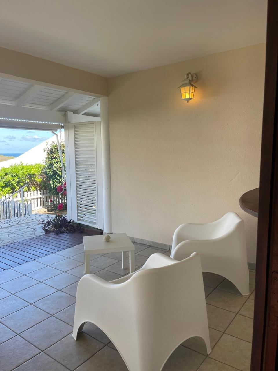 L'hibiscus T2, plage privée, terrasse, barbecue Saint-Francois  Esterno foto